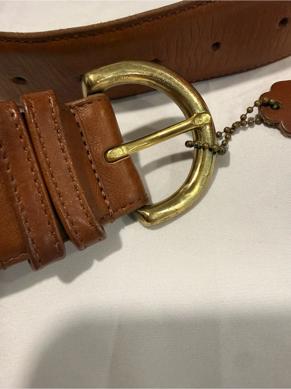 Vintage Coach Brown Leather Belt